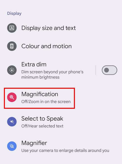 Tap Magnification